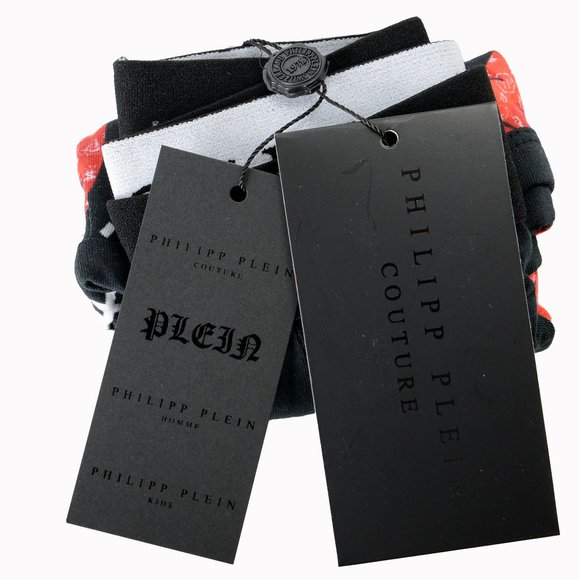 Philipp Plein Men's Multi-Color Logo Print Boxer Brief Underwear Bi-Pack - Picture 5 of 8